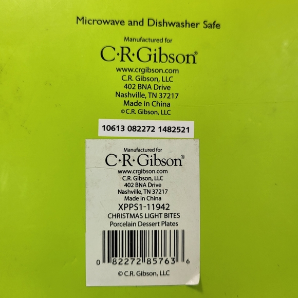 C R Gibson Light Bites PLATES Porcelain Dessert Set of 4 Boxed Appetizer Snack - Picture 8 of 12